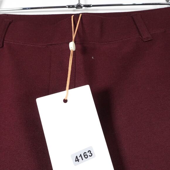 New Quince Petite Small 28" Ultra-Stretch Ponte Straight Leg Pant Burgundy - Picture 7 of 12